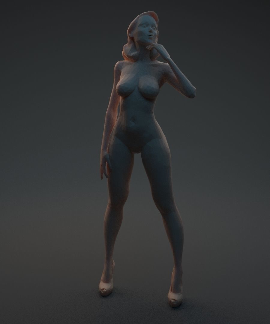 Nude woman 3D print model_26