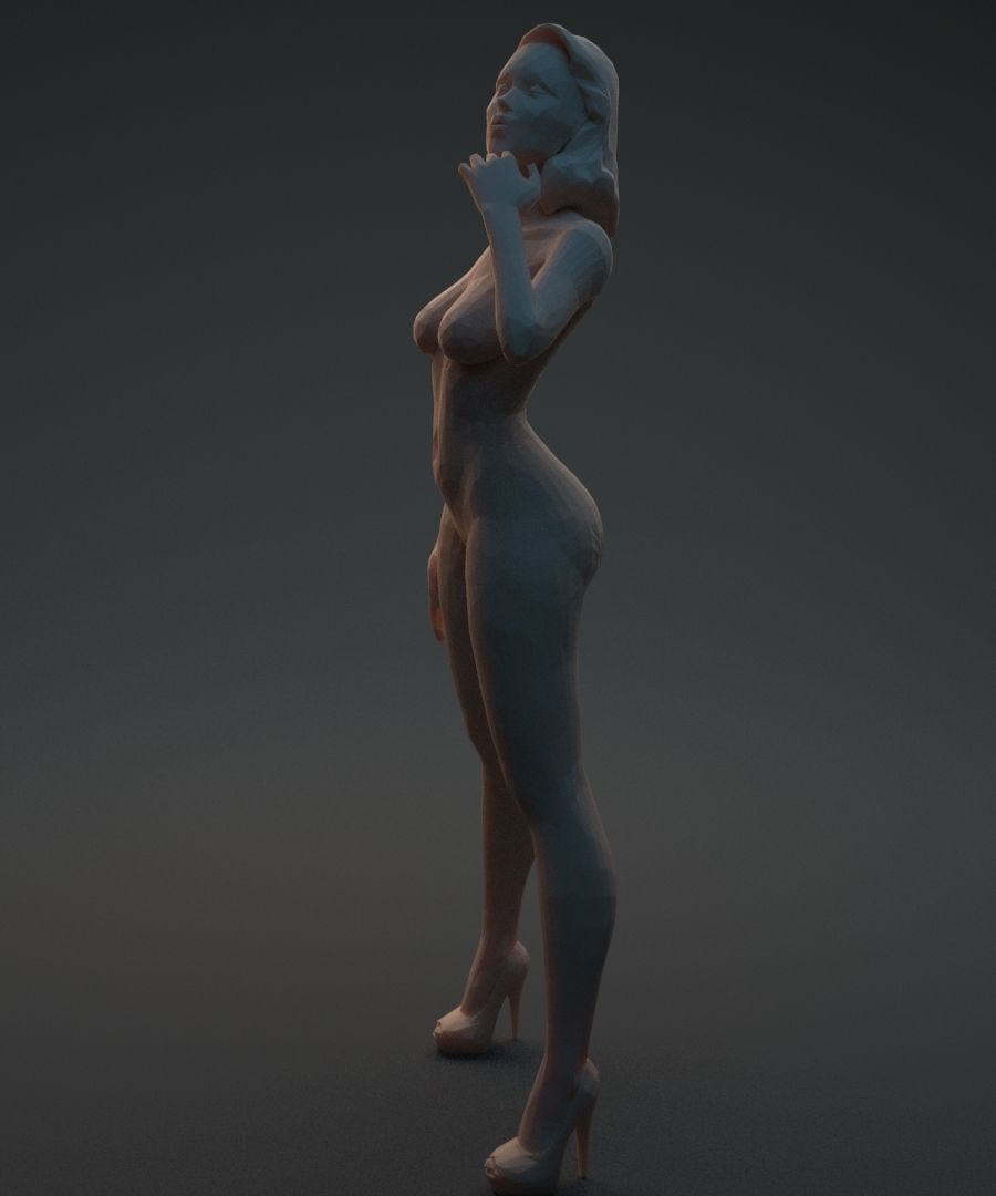Nude woman 3D print model_21