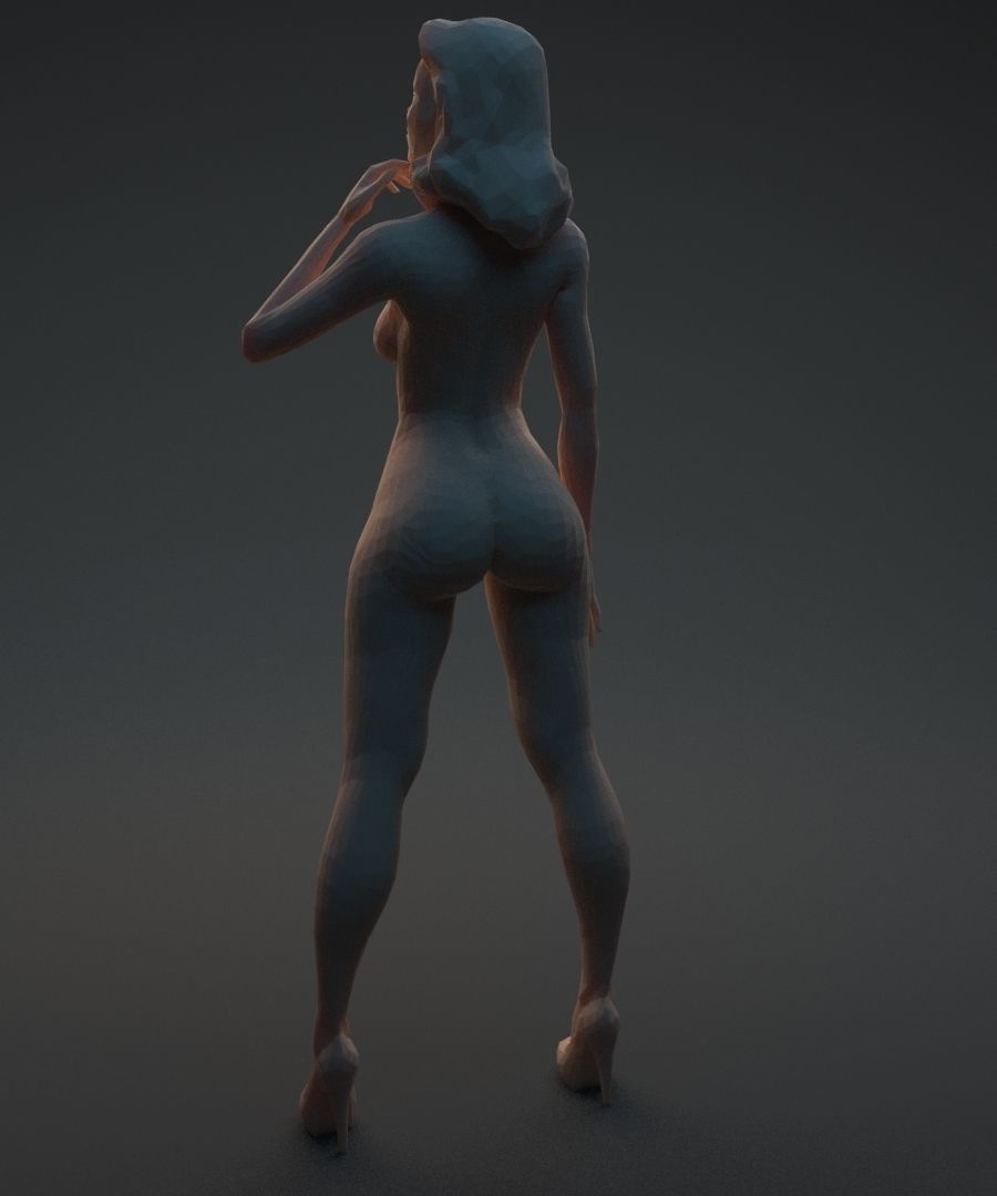Nude woman 3D print model_16