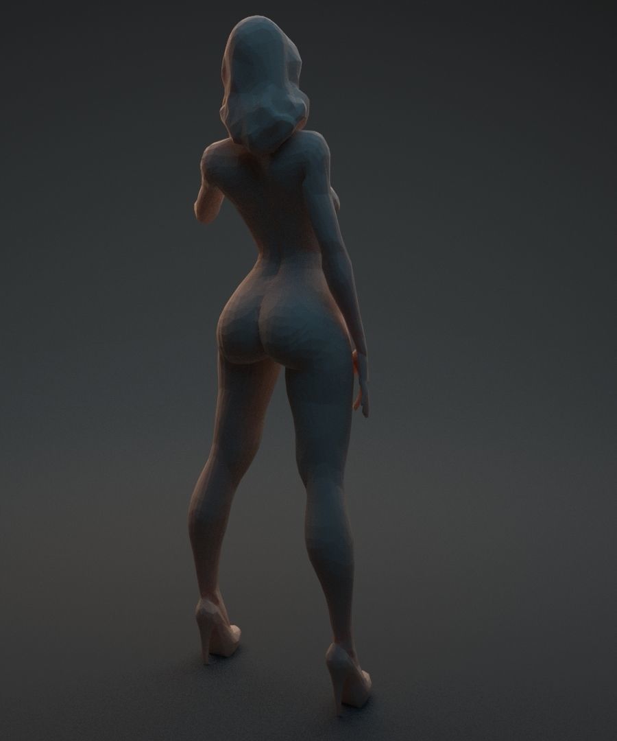 Nude woman 3D print model_13