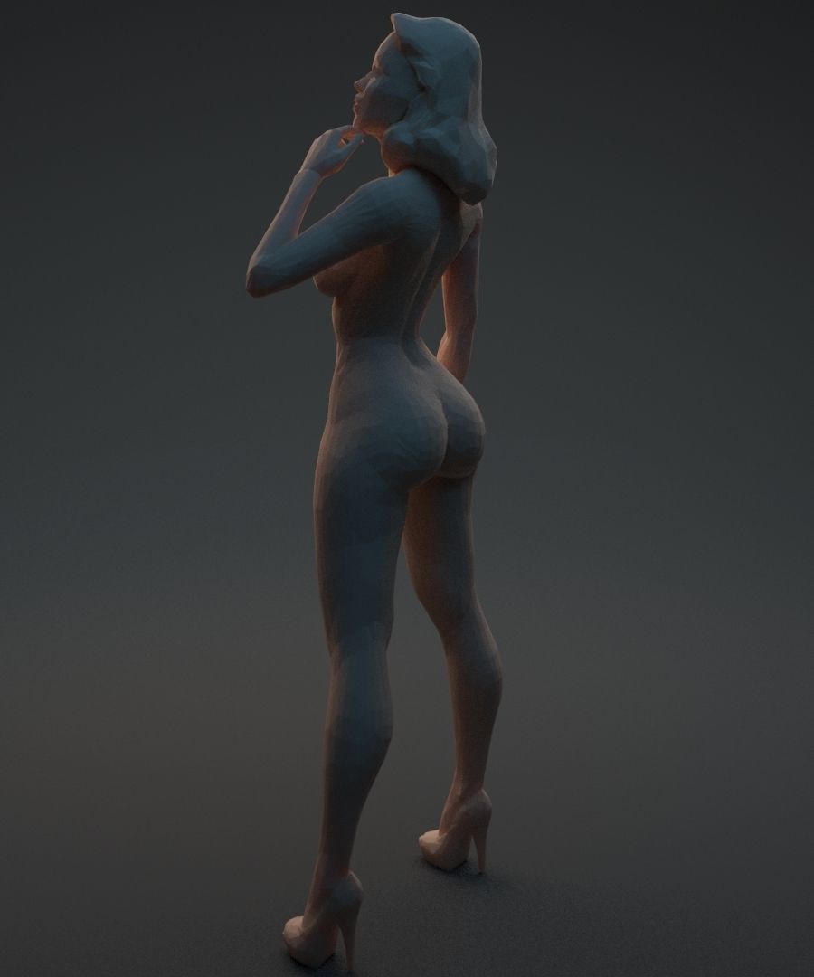 Nude woman 3D print model_18