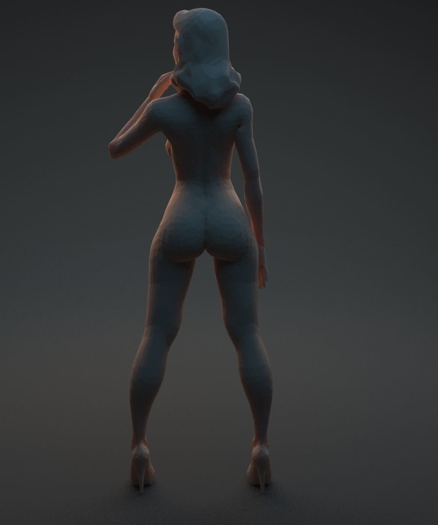 Nude woman 3D print model_15