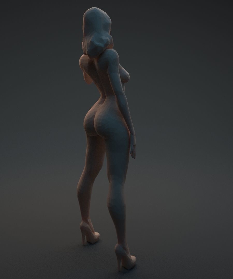 Nude woman 3D print model_12
