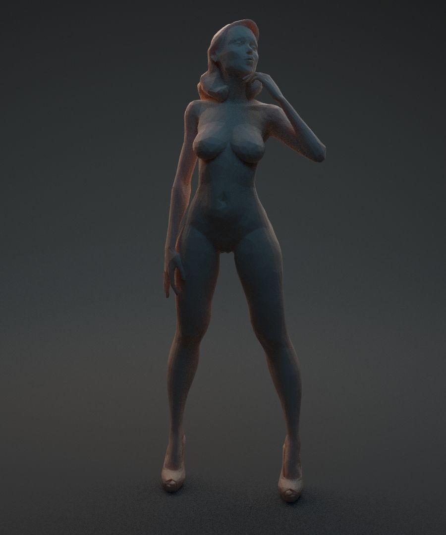 Nude woman 3D print model_27