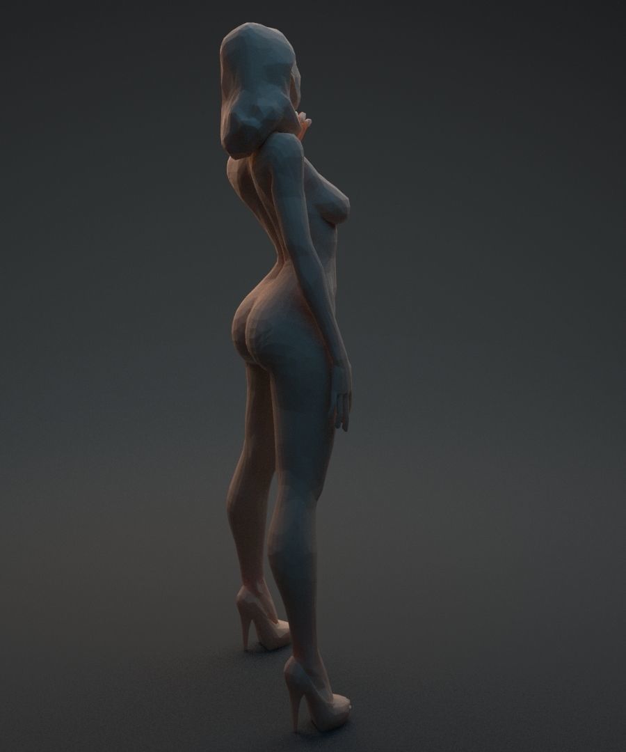 Nude woman 3D print model_11