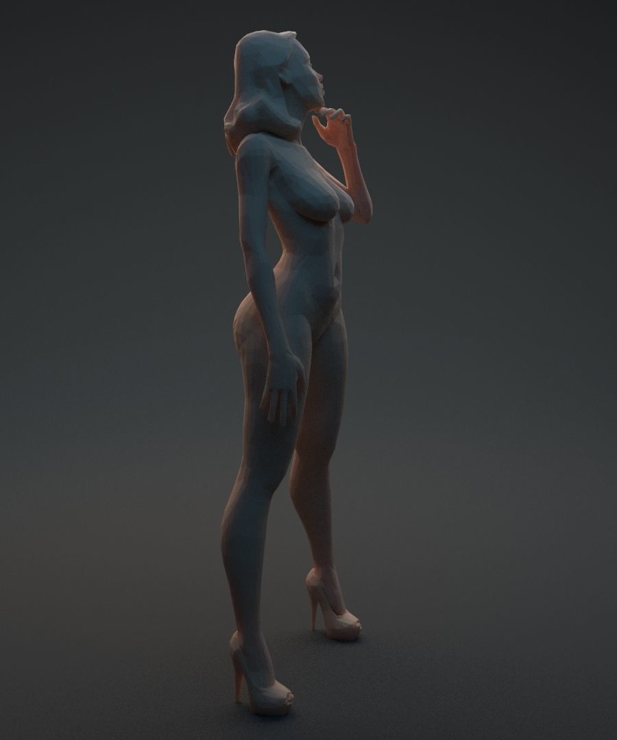 Nude woman 3D print model_8