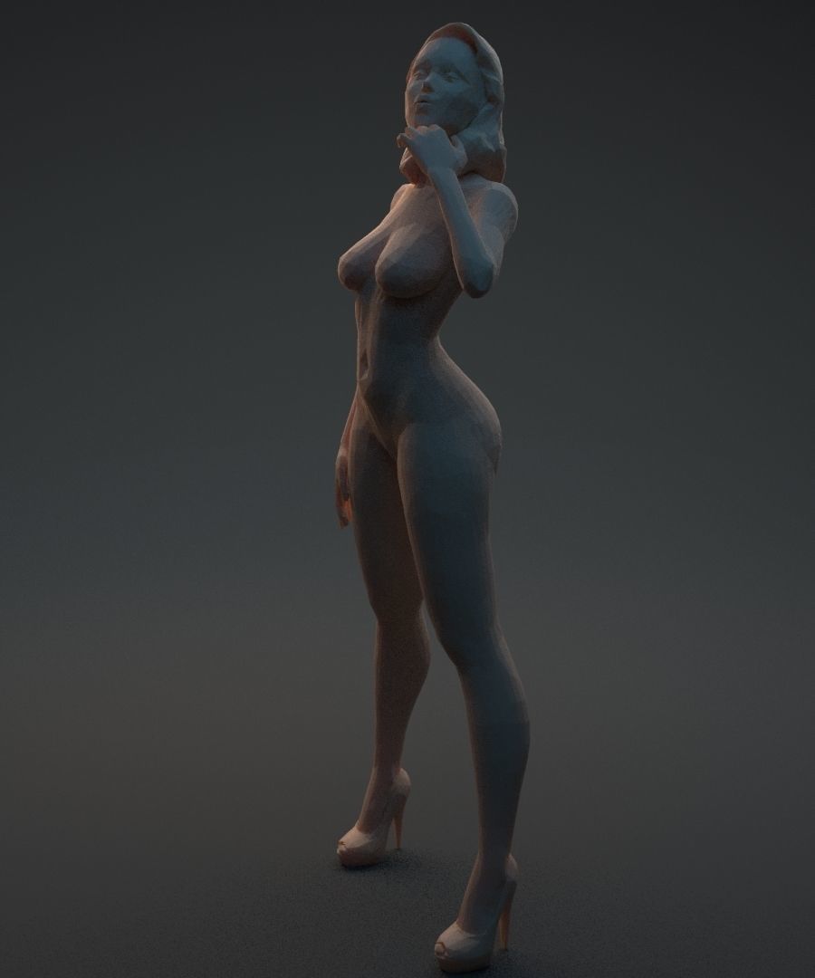Nude woman 3D print model_22