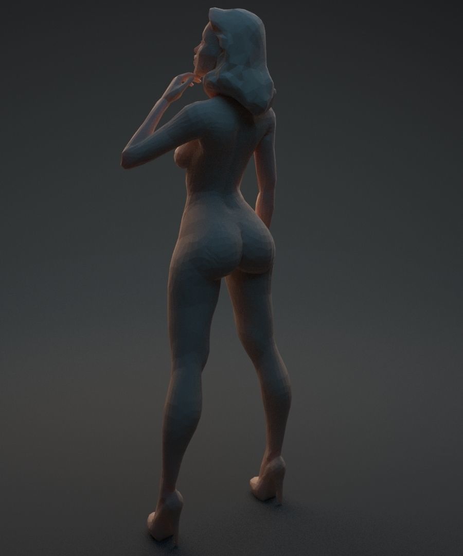 Nude woman 3D print model_17