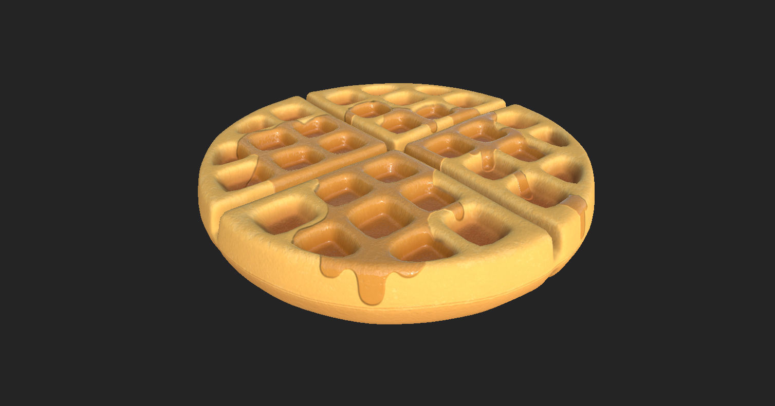 Waffle 3D model_11