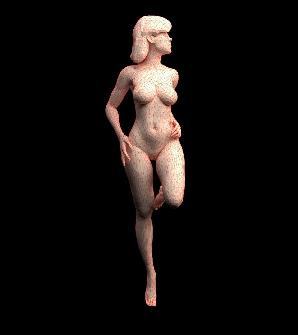 Nude woman 3D print model_31