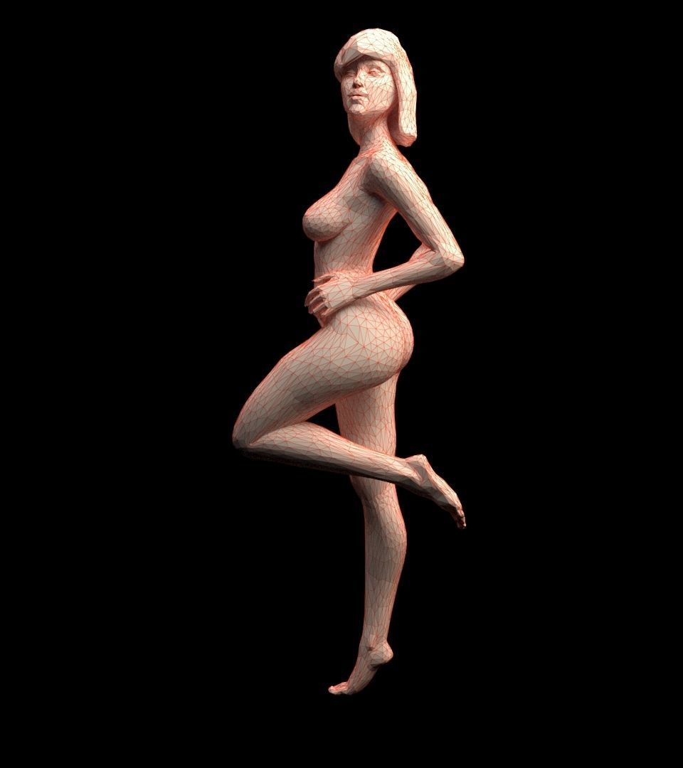 Nude woman 3D print model_32