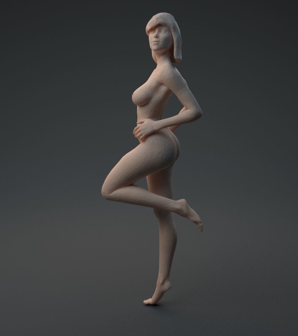 Nude woman 3D print model_20
