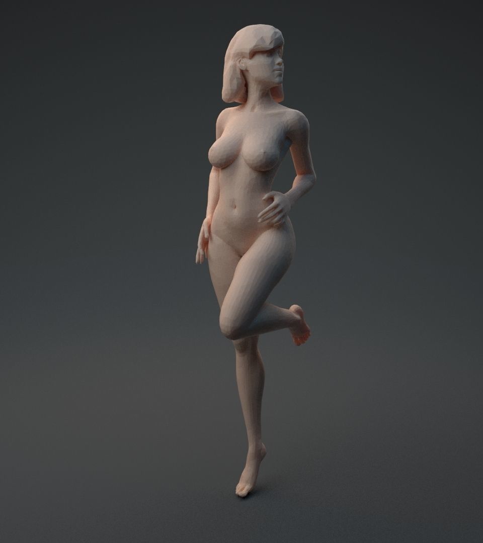 Nude woman 3D print model_25