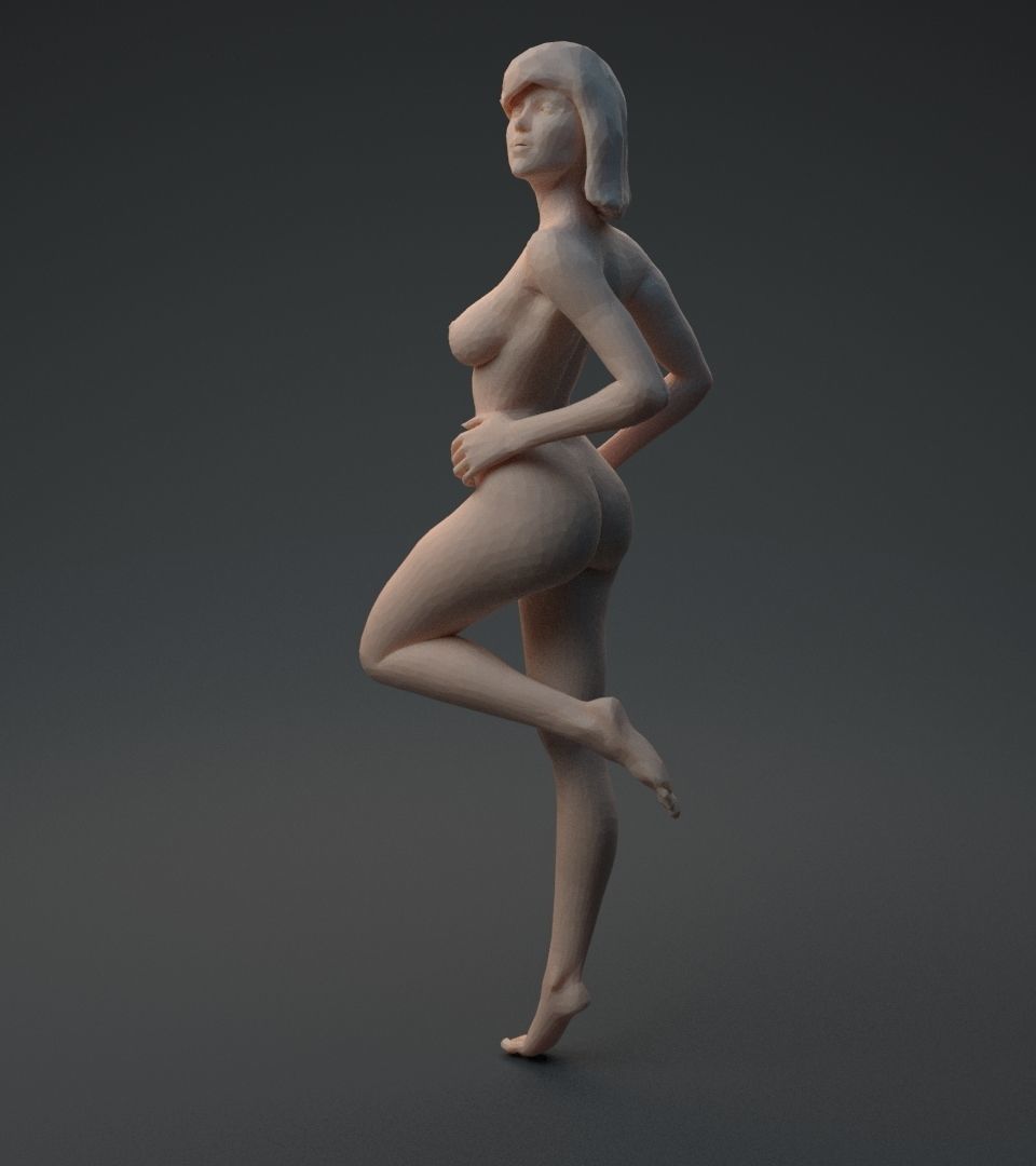 Nude woman 3D print model_19
