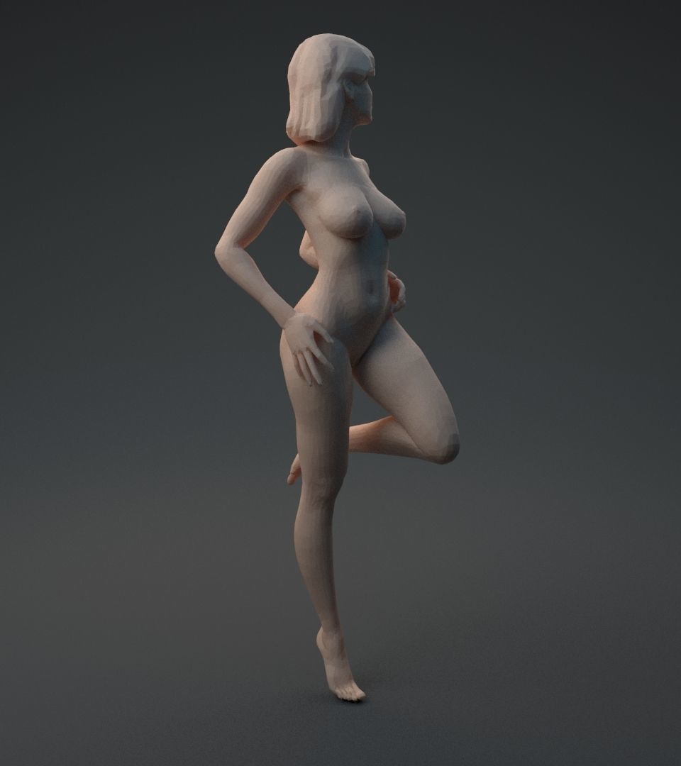Nude woman 3D print model_7