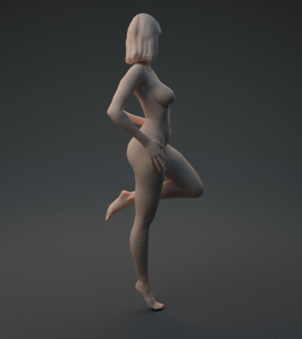 Nude woman 3D print model_10