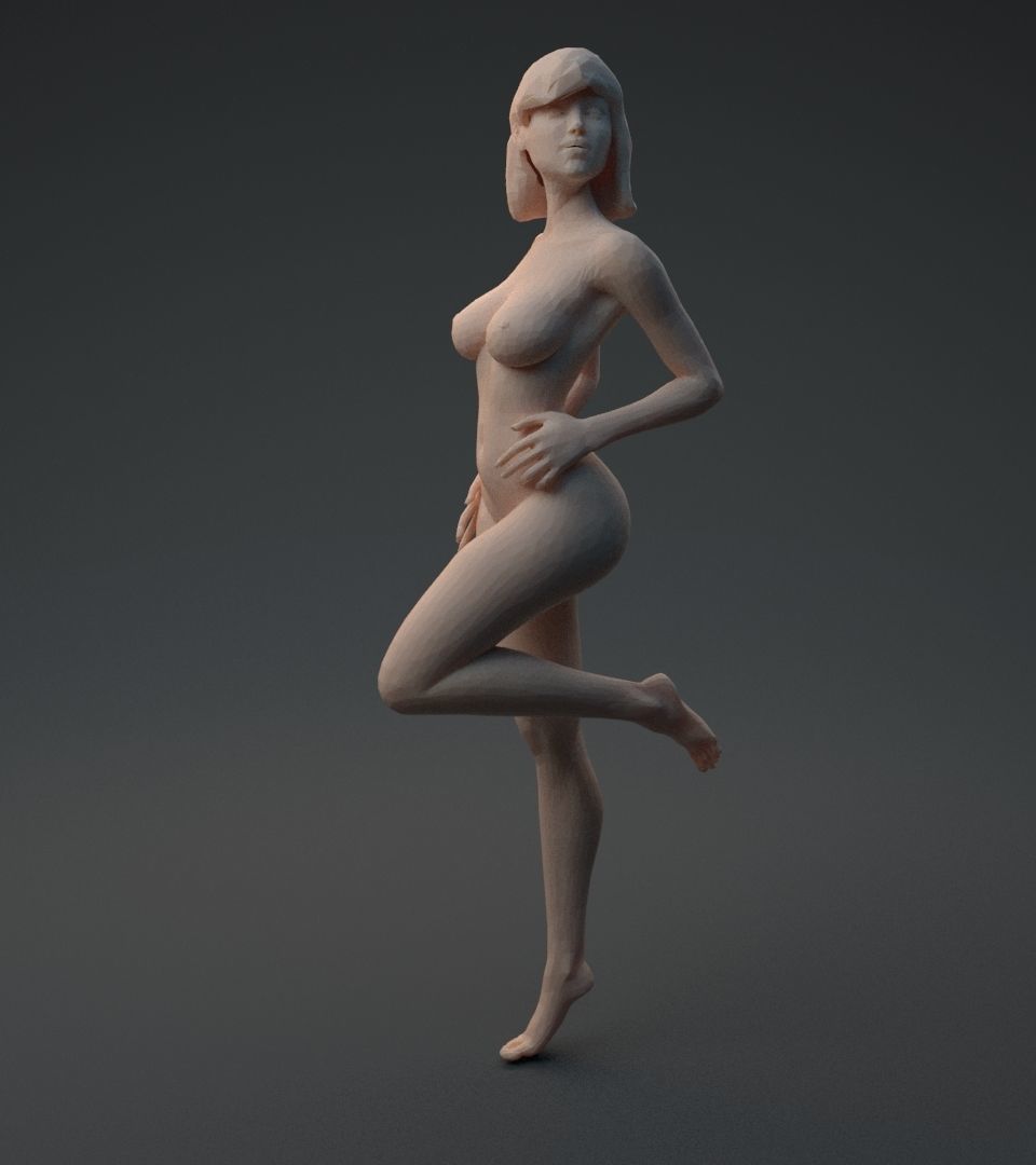 Nude woman 3D print model_22