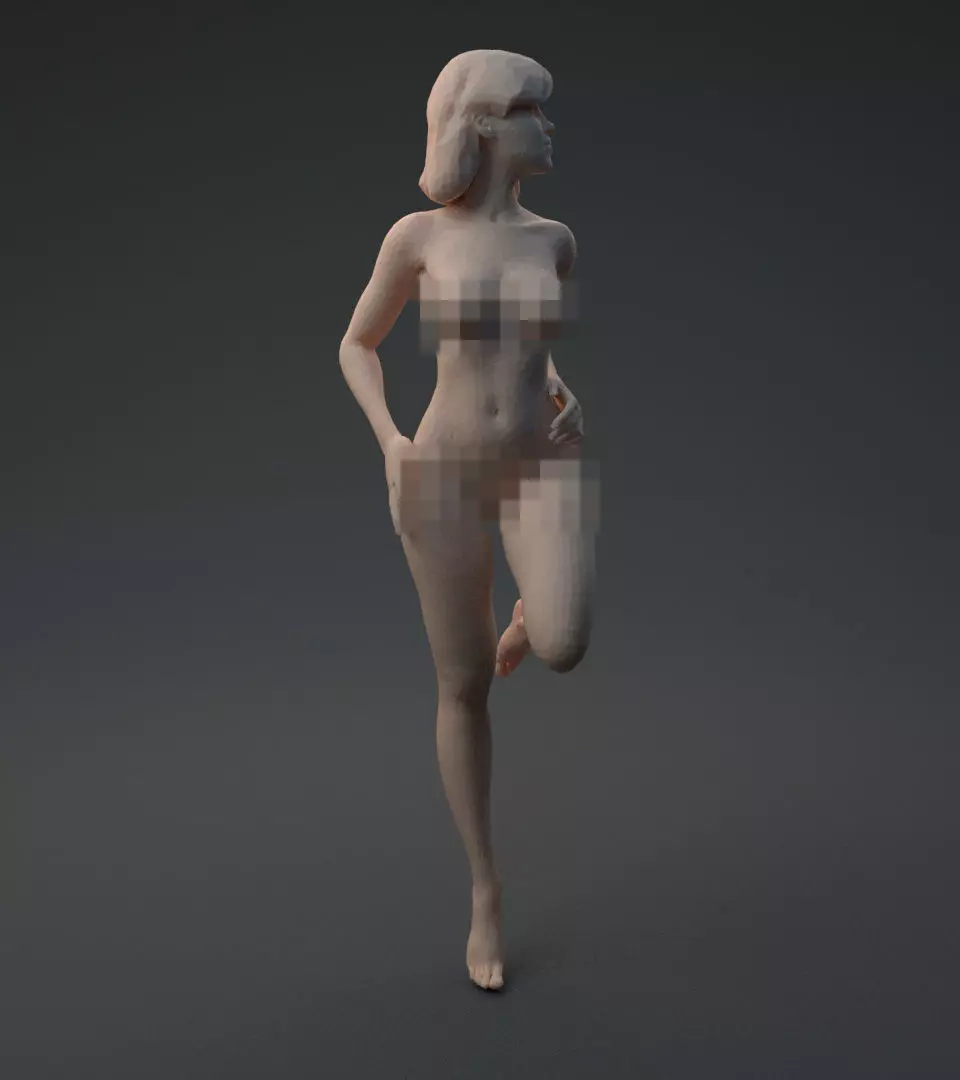 Nude woman 3D print model_0