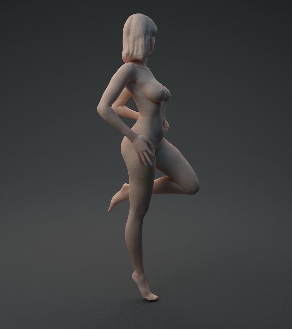 Nude woman 3D print model_9