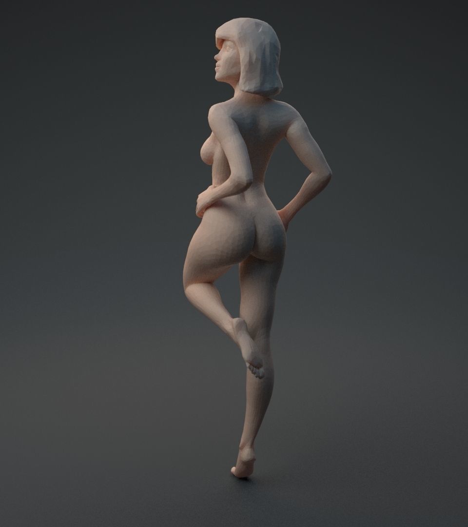 Nude woman 3D print model_17