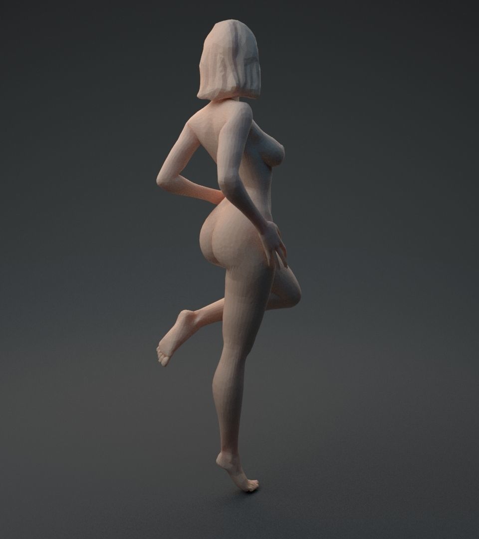 Nude woman 3D print model_12