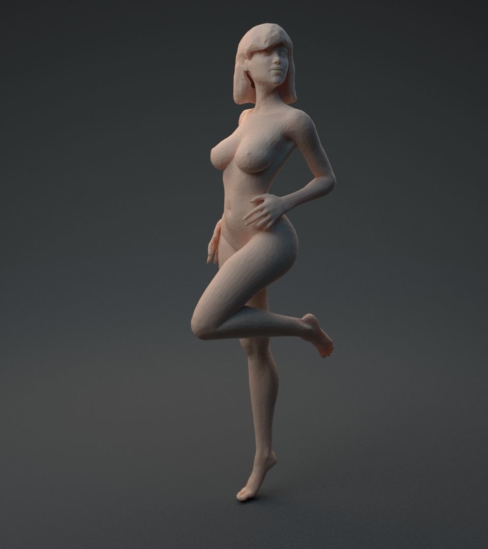Nude woman 3D print model_23