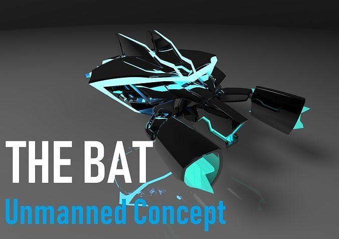 THE BAT 3D Model Unmanned Concept 3D model