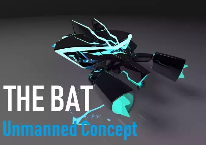 THE BAT 3D Model Unmanned Concept 3D model