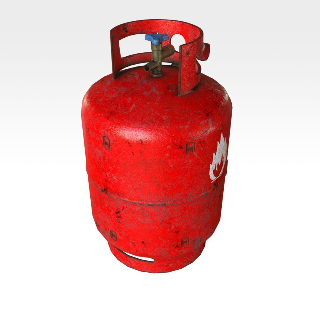 Propane Tank - Type A Low-poly 3D model_2