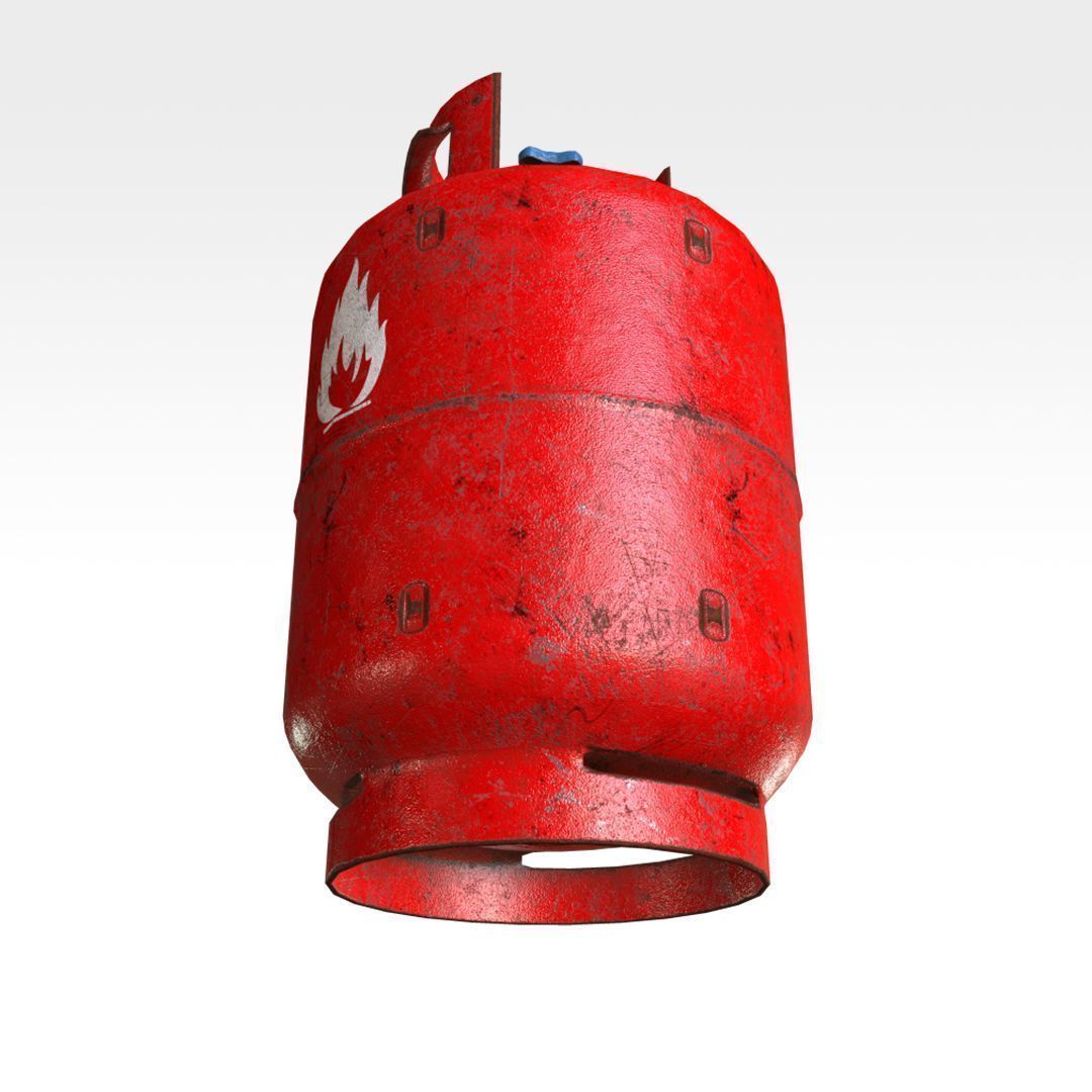 Propane Tank - Type A Low-poly 3D model_6