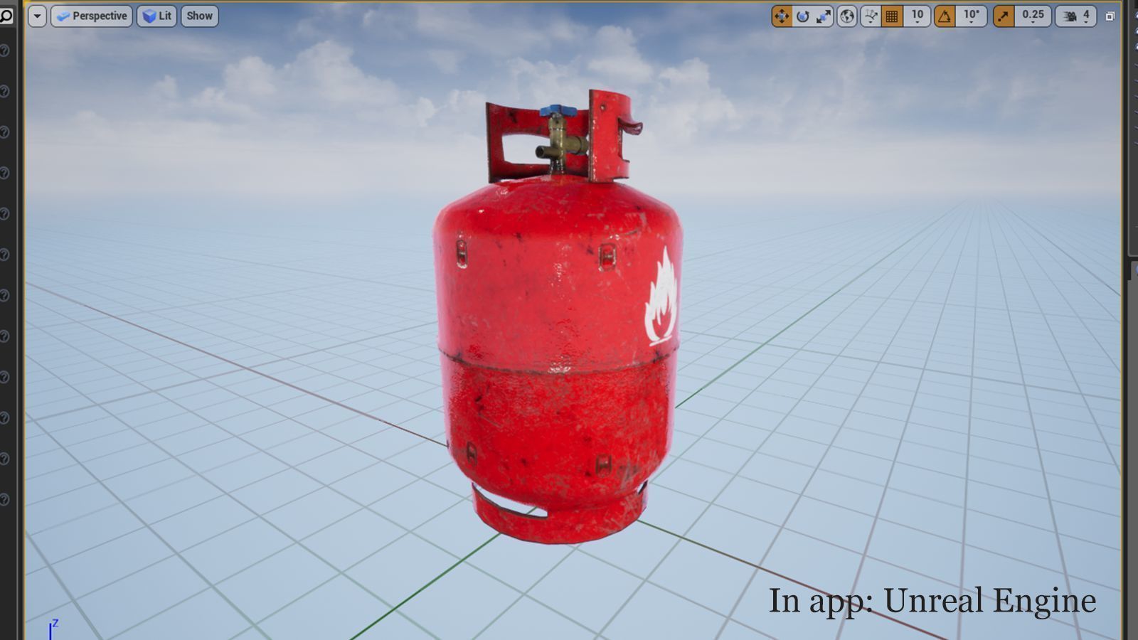Propane Tank - Type A Low-poly 3D model_10