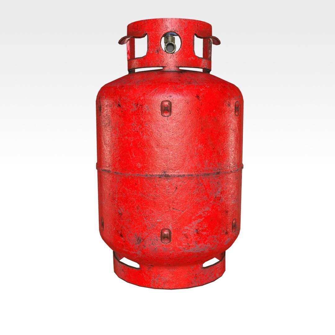 Propane Tank - Type A Low-poly 3D model_3