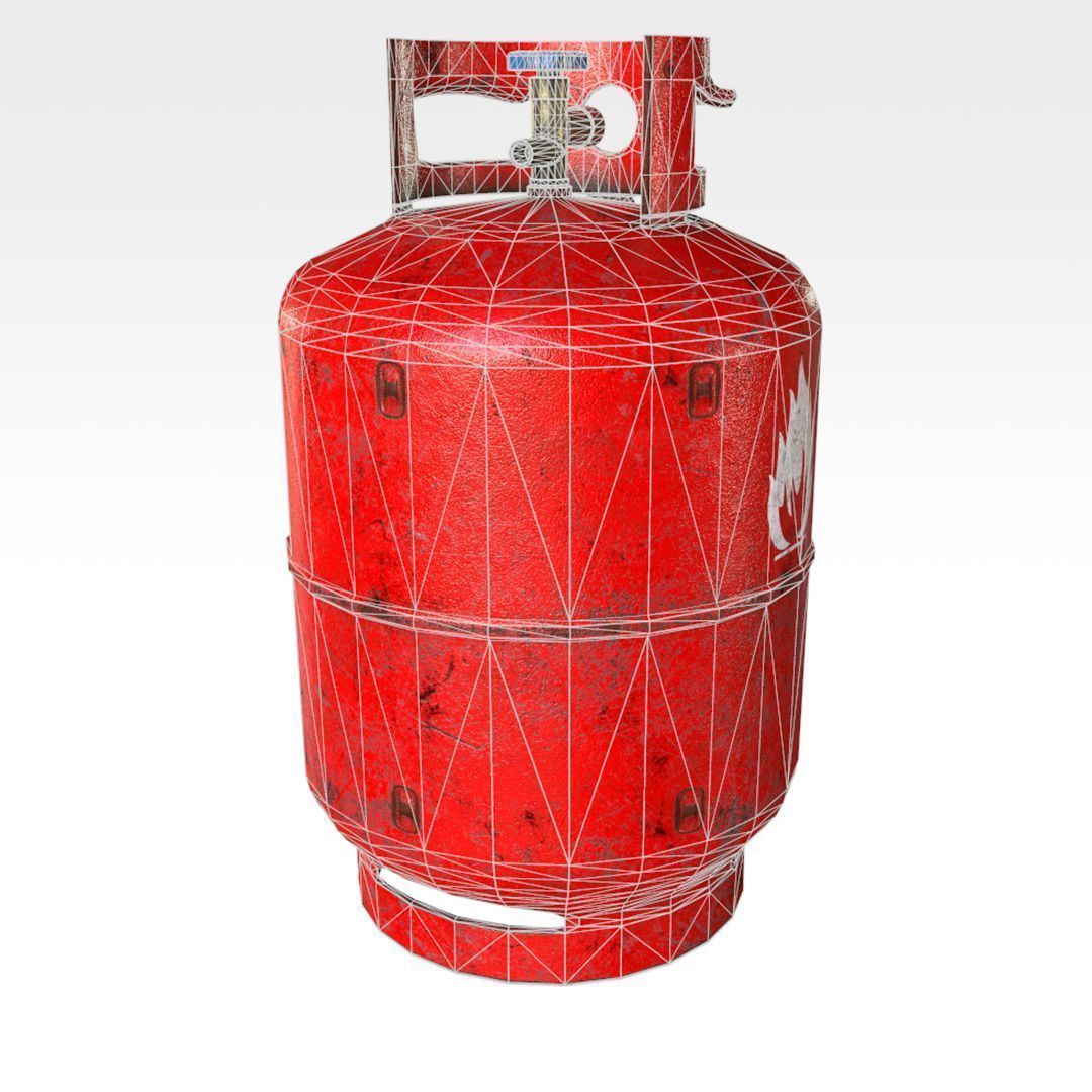 Propane Tank - Type A Low-poly 3D model_7