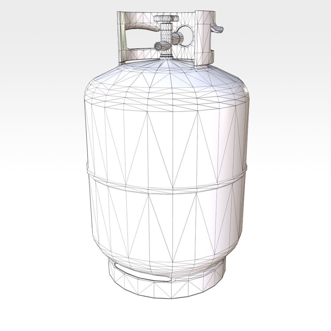 Propane Tank - Type A Low-poly 3D model_8