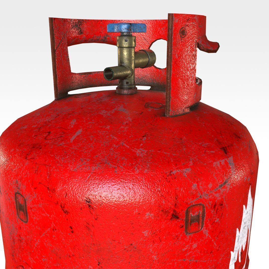 Propane Tank - Type A Low-poly 3D model_4