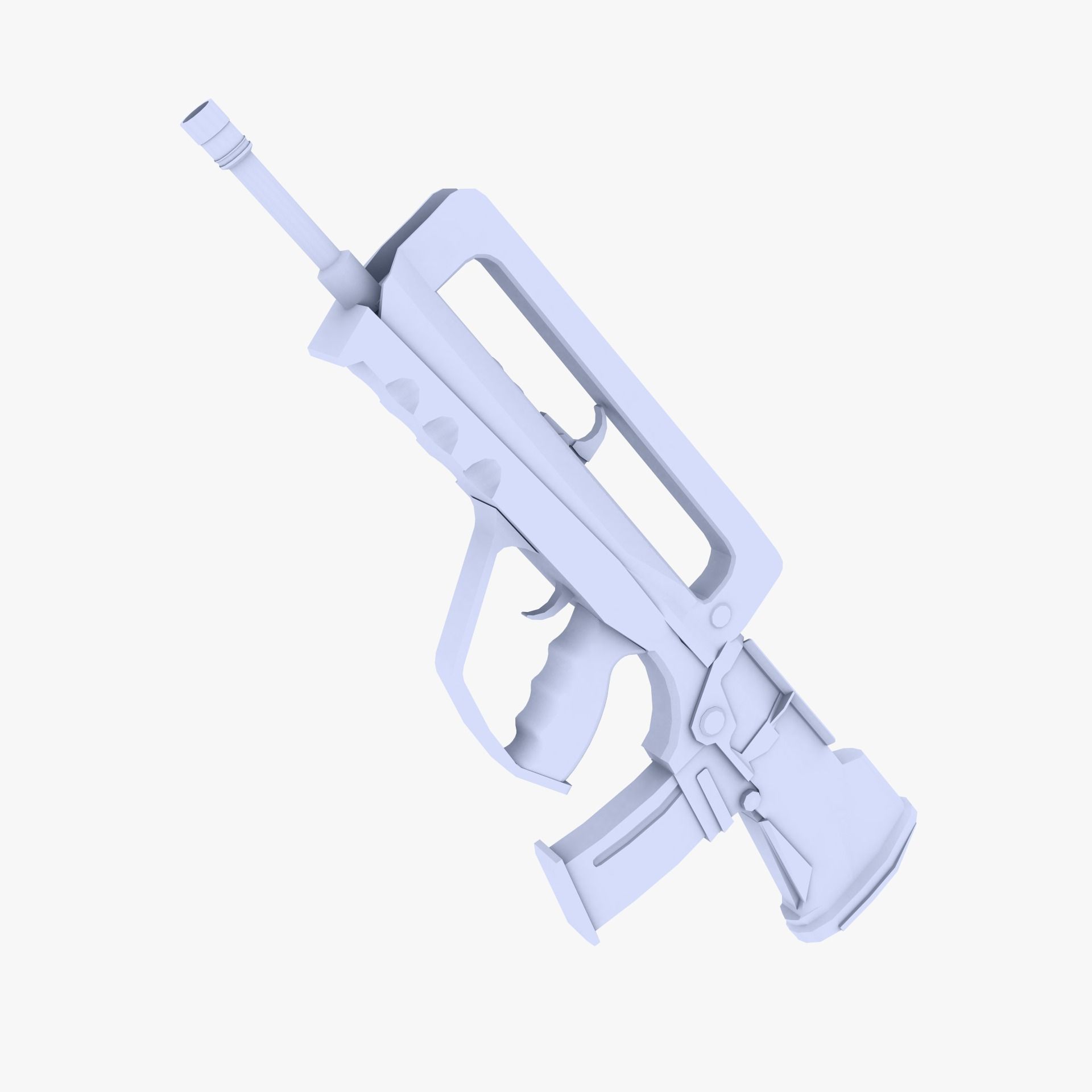 Famas Assault Rifle Low-poly 3D model_2