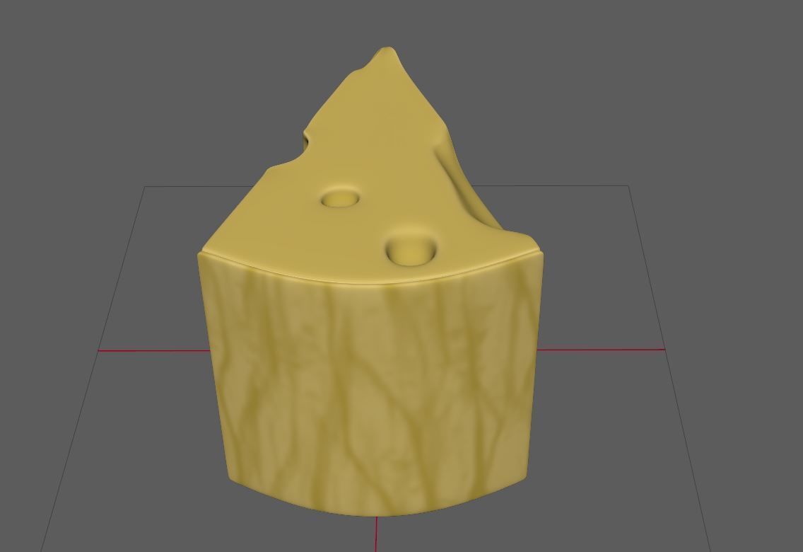 3D Cheese piece of 3D model_4