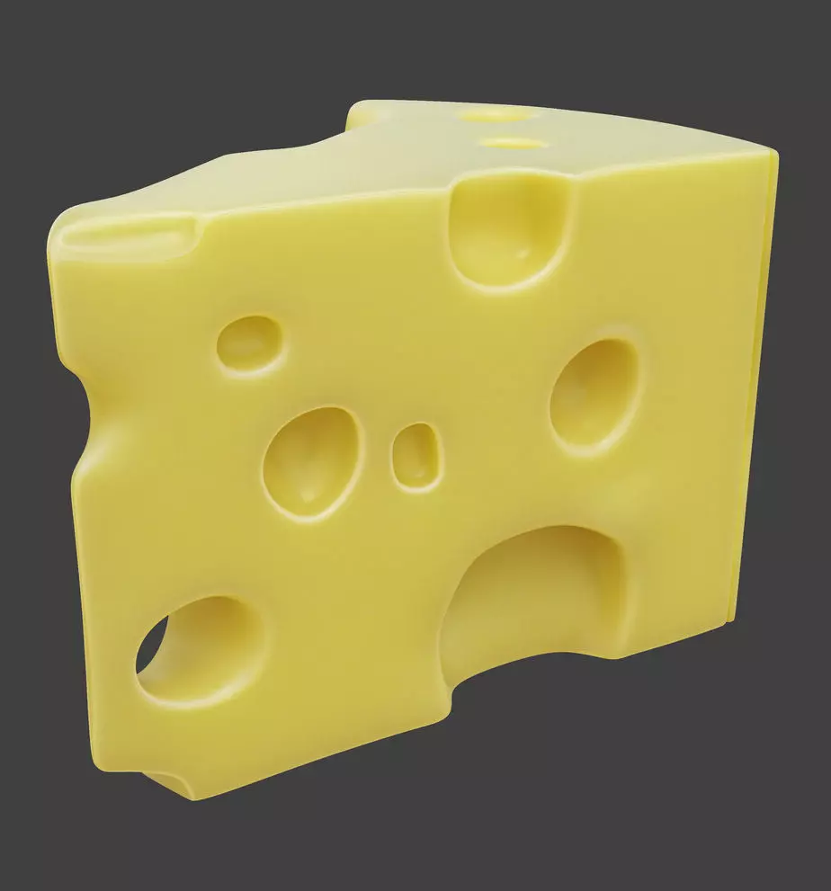 3D Cheese piece of 3D model_0