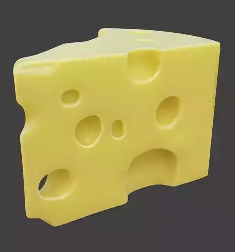 3D Cheese piece of 3D model