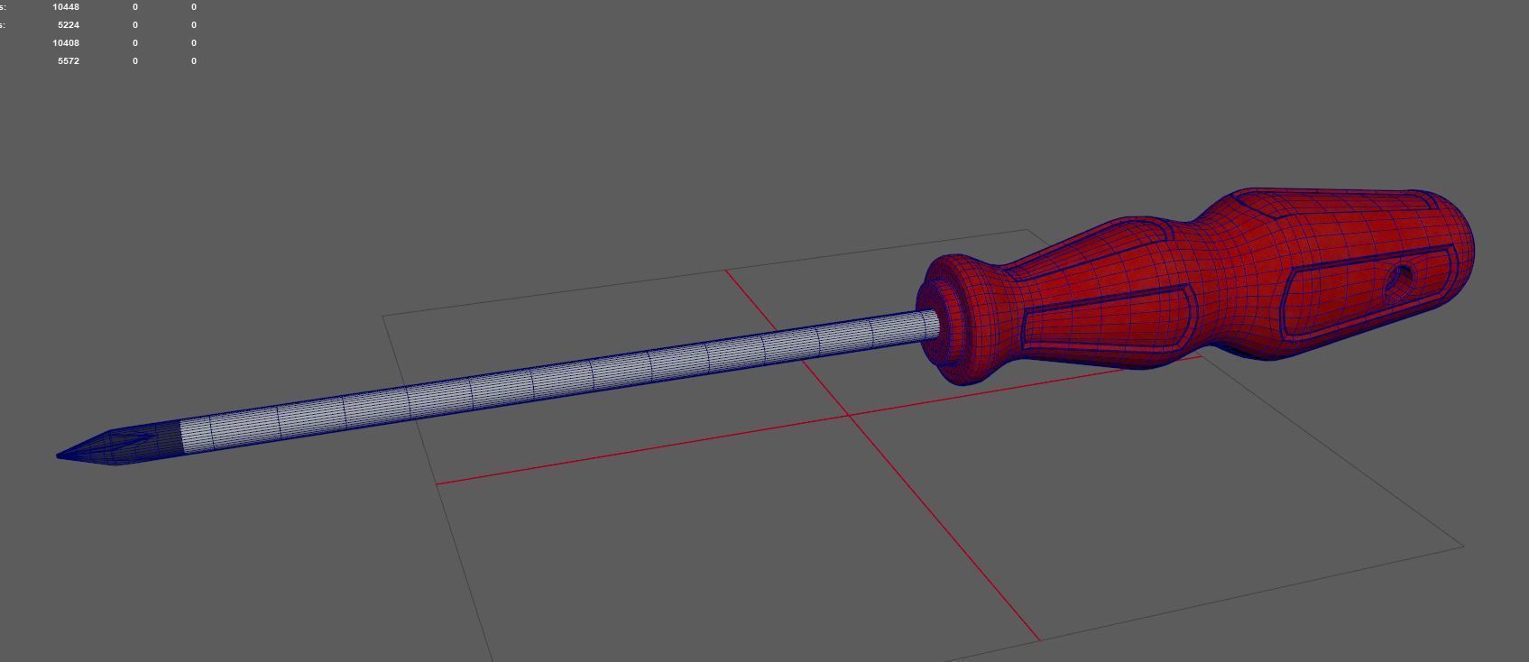 3D Screwdriver plastic 3D model_2