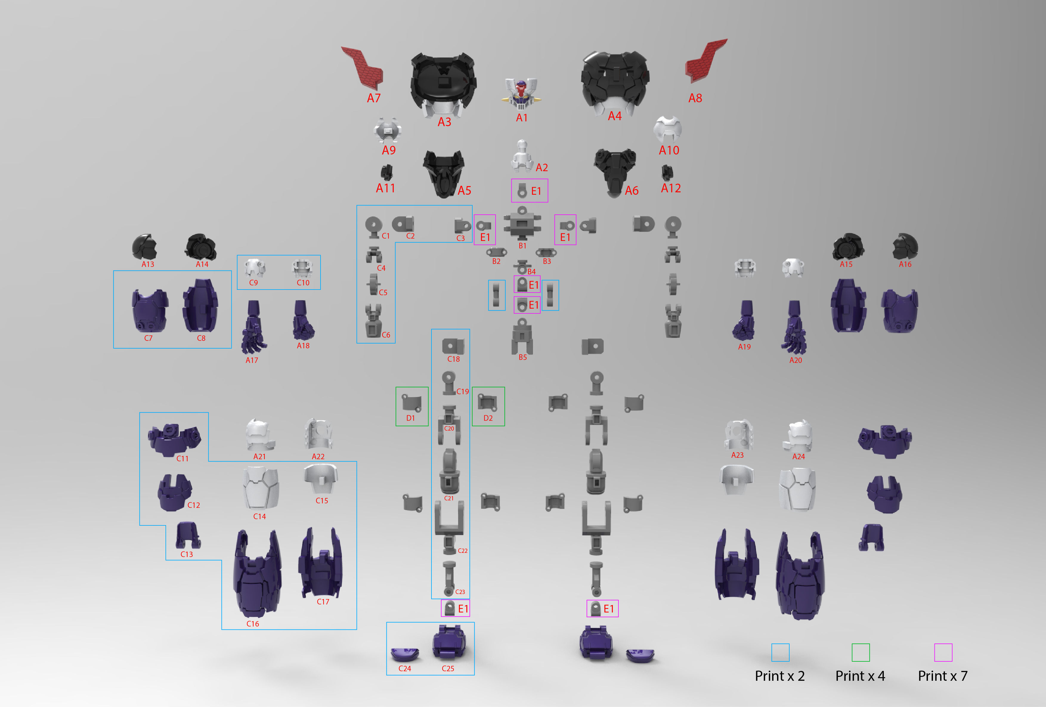 Mazinger Z gundam 3D print model_12