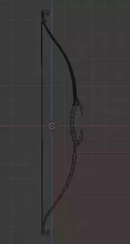 Bow 3D model and arrow