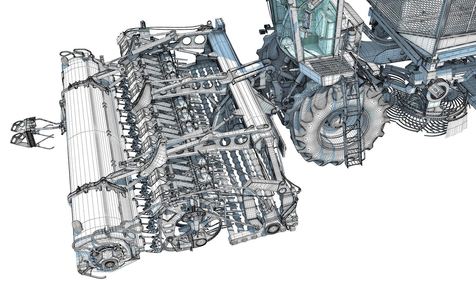 Sugar Beet Harvester Holmer Terra 3D model_28