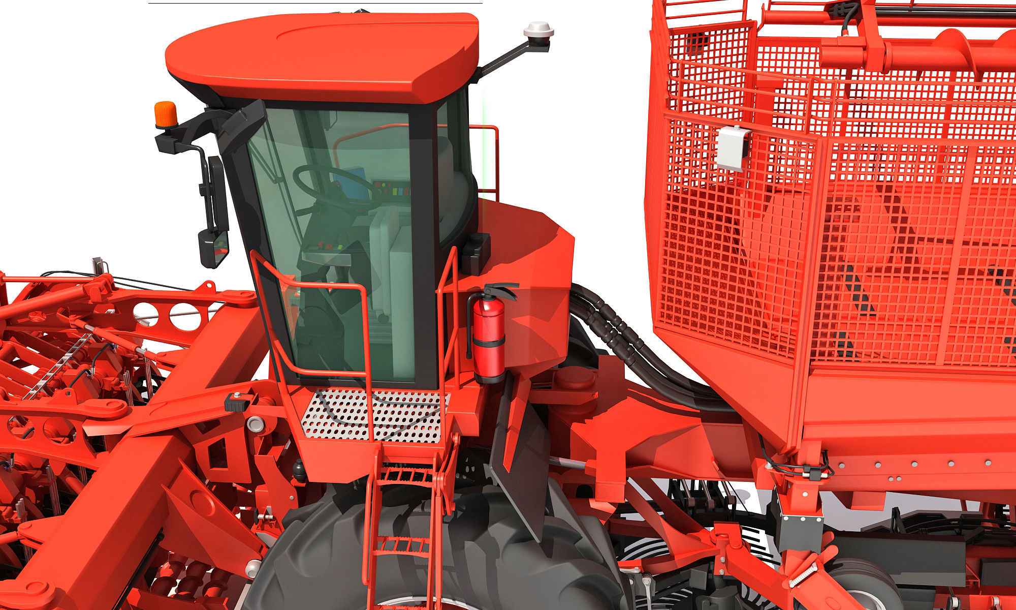 Sugar Beet Harvester Holmer Terra 3D model_18