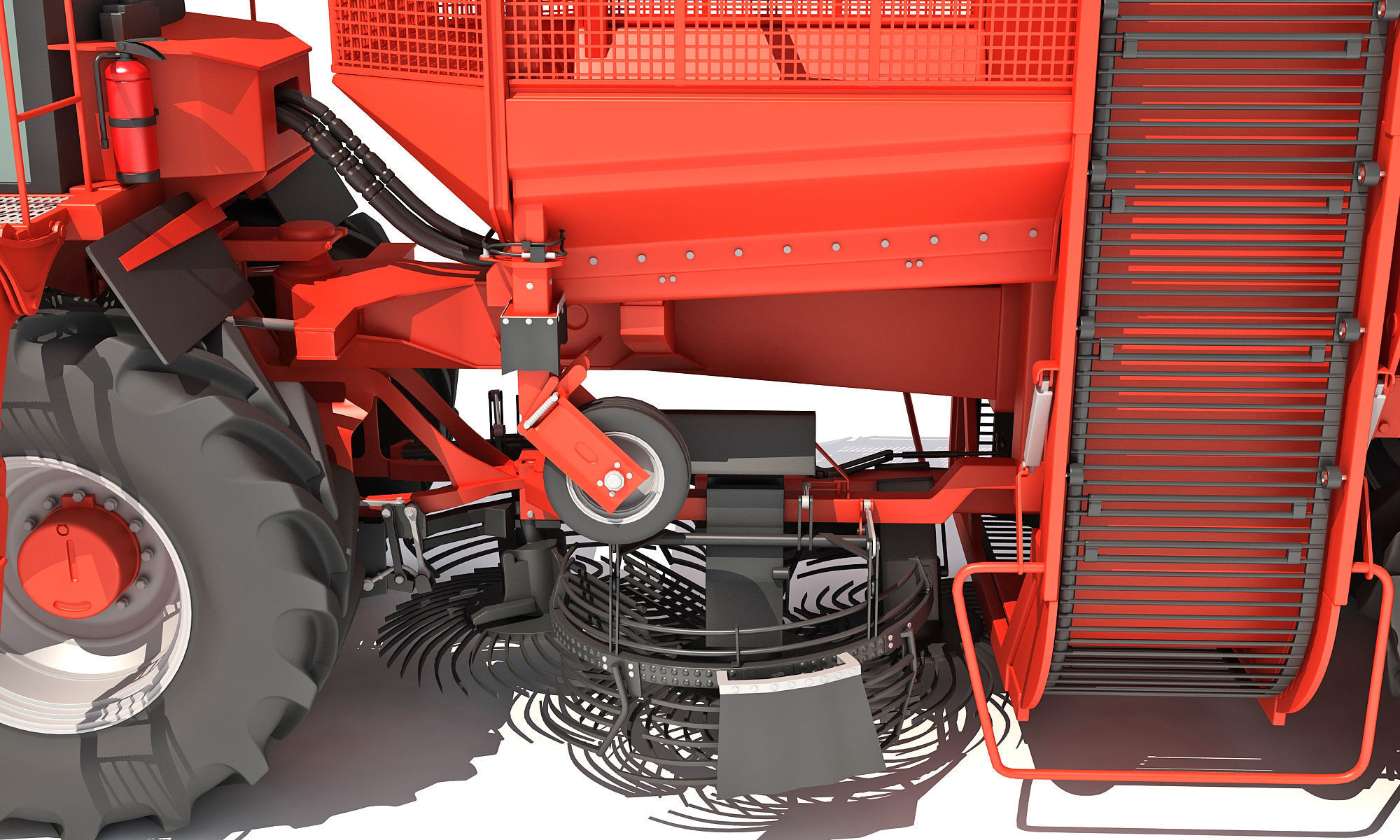 Sugar Beet Harvester Holmer Terra 3D model_19