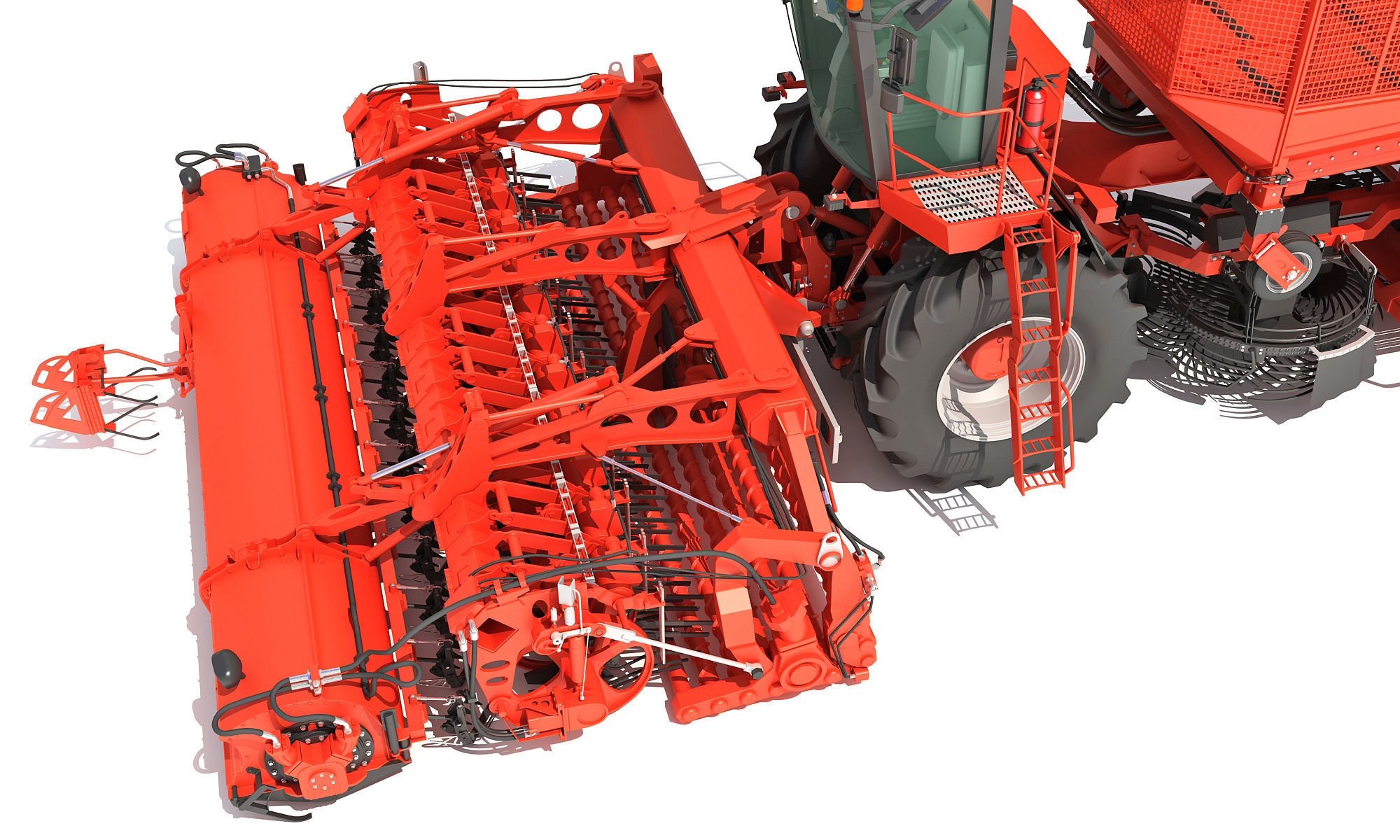 Sugar Beet Harvester Holmer Terra 3D model_16