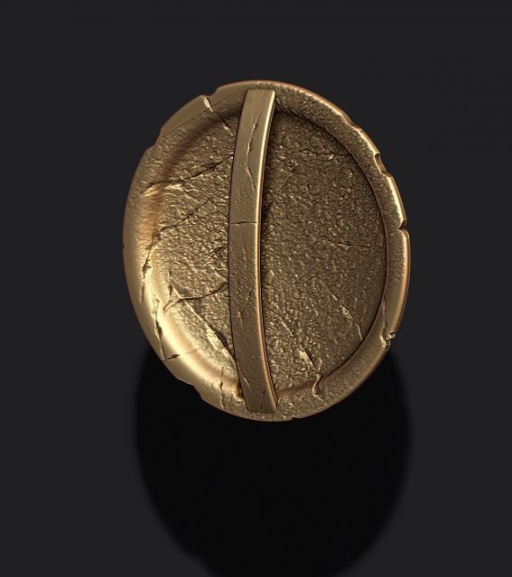 Spartan Shield pendant 3D print model_11