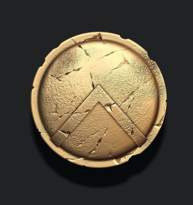 Spartan Shield pendant 3D print model_5