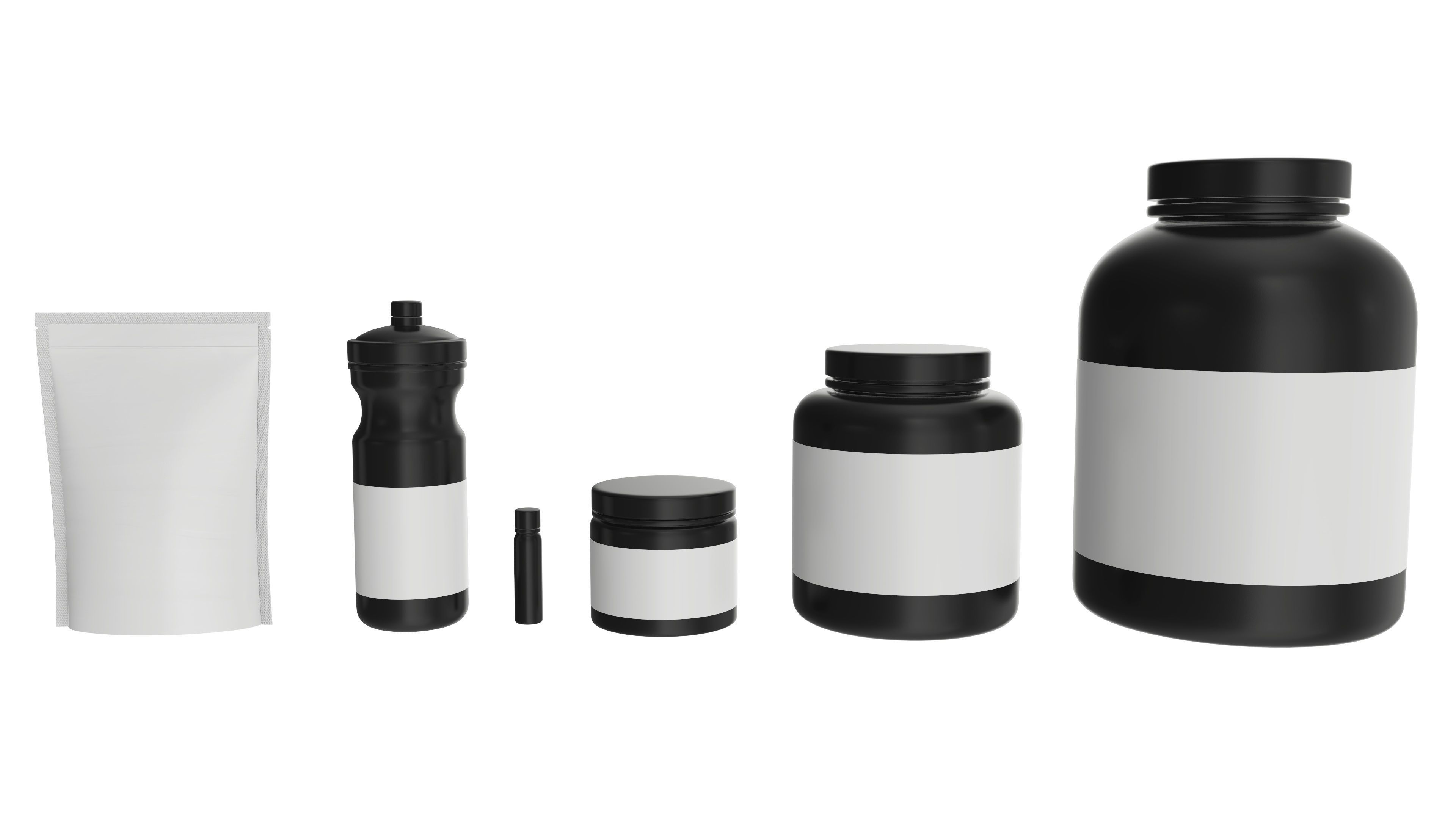 Nutrition Container pack for mockup 3D Model Collection_1