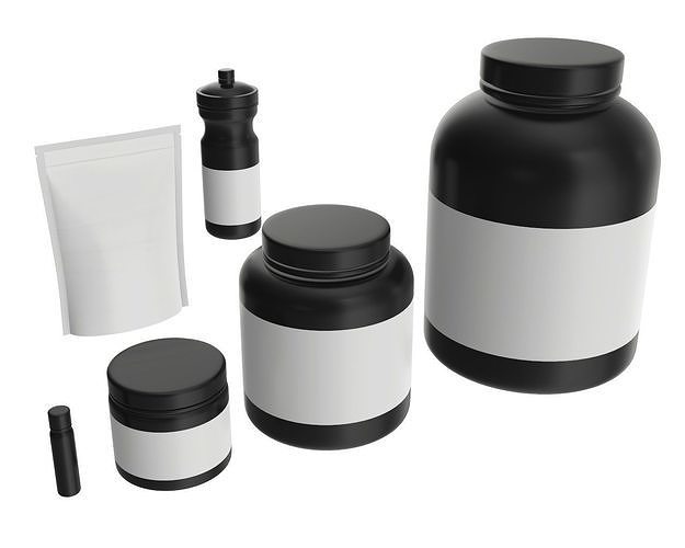 Nutrition Container pack for mockup 3D Model Collection